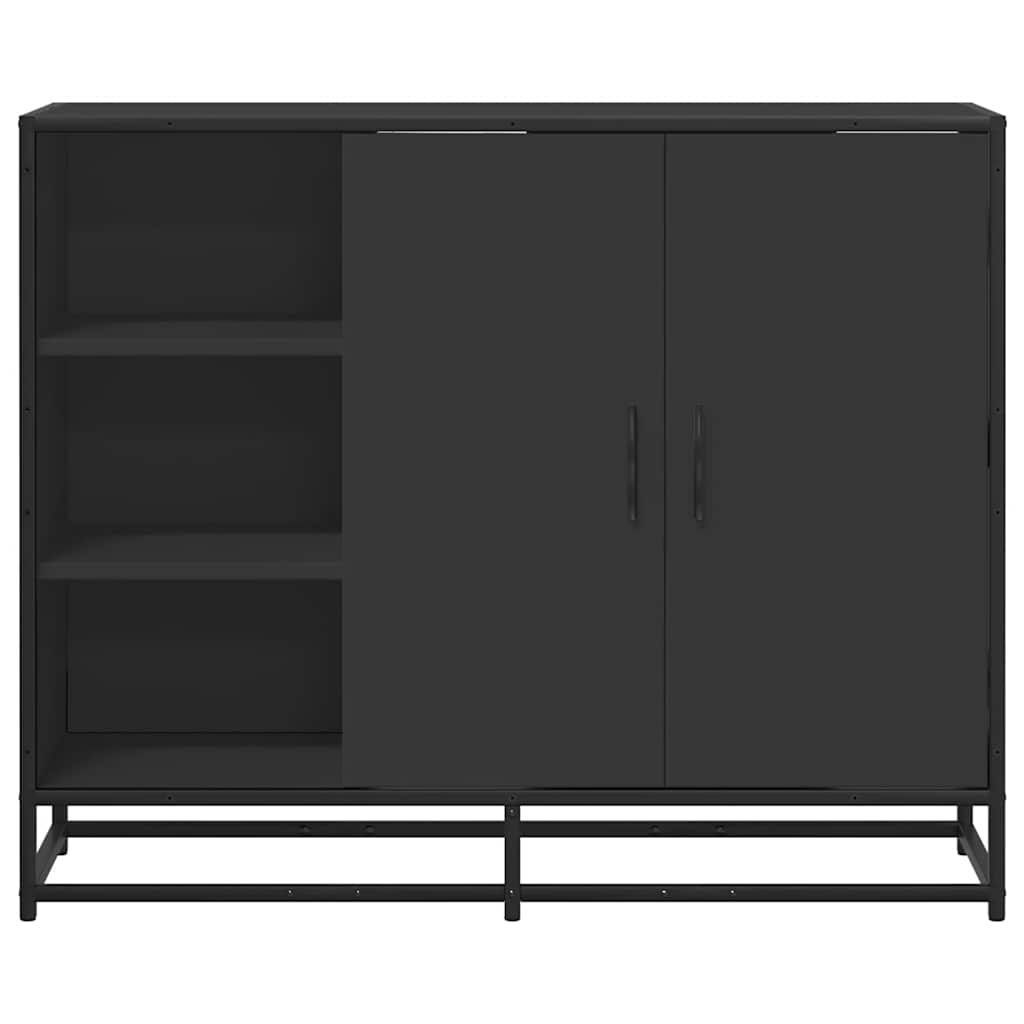 Sideboard Schwarz 92x35x76 cm Holzwerkstoff